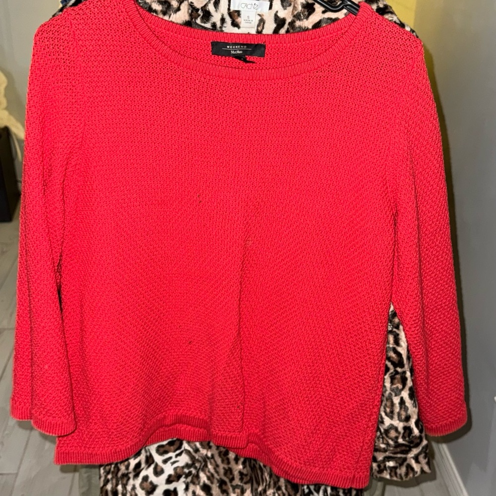 MaxMara Vibrant Red Knit Top